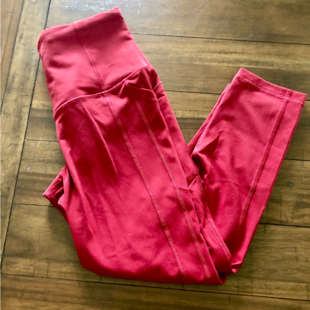 ***FINAL SALE***Victoria Secret Sport Red Crop Pocket Leggings